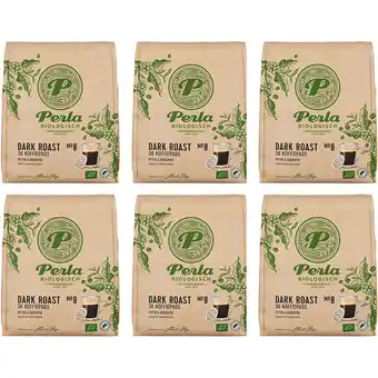 Albert Heijn Perla Biologisch Dark roast koffiepads 6-pack aanbieding