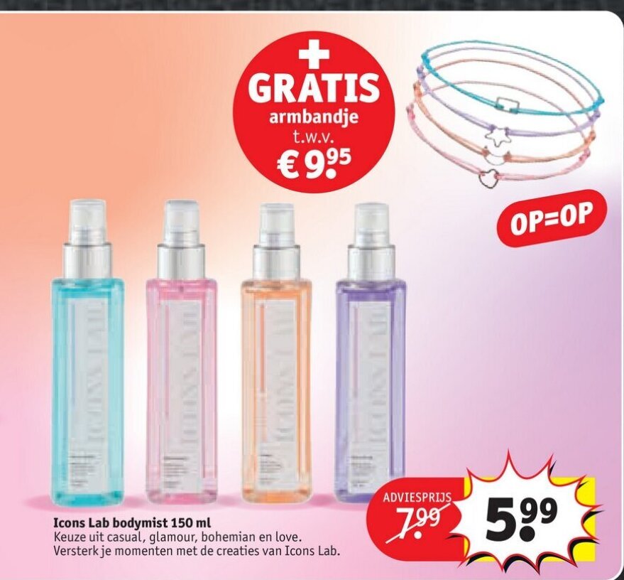Icons Lab bodymist 150 ml aanbieding bij Kruidvat