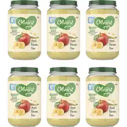 Albert Heijn Olvarit Appel banaan peer 8m+ 6-pack aanbieding