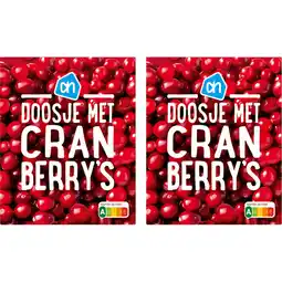 Albert Heijn AH Doosje met cranberries 2-pack aanbieding