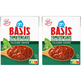Albert Heijn AH tomatensaus Italiaanse kruiden 2-pack aanbieding
