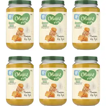 Albert Heijn Olvarit Pompoen kip rijst 8m+ 6-pack aanbieding