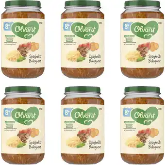Albert Heijn Olvarit Spaghetti bolognese 8m+ 6-pack aanbieding