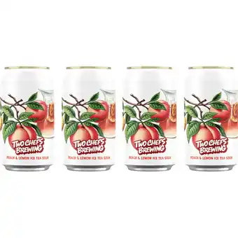 Albert Heijn Two Chefs Brewing Peach Ice Tea Sour 4-pack aanbieding