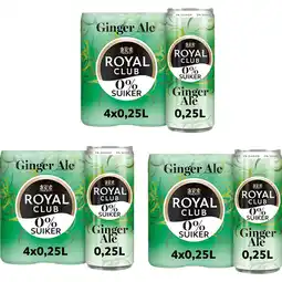 Albert Heijn Royal Club Ginger ale 0% 12-pack aanbieding