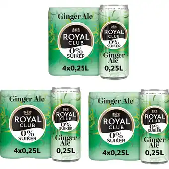 Albert Heijn Royal Club Ginger ale 0% 12-pack aanbieding