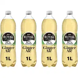Albert Heijn Royal Club Ginger ale 0% suiker 4-pack aanbieding