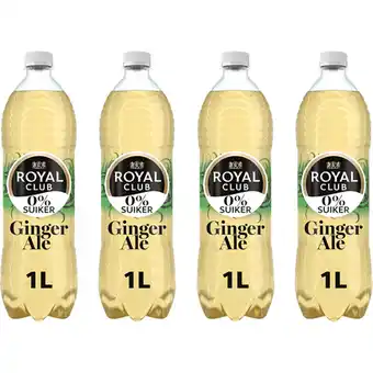 Albert Heijn Royal Club Ginger ale 0% suiker 4-pack aanbieding
