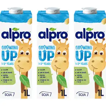 Albert Heijn Alpro Groeidrink soya 1-3+ jaar 3-pack aanbieding