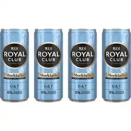 Albert Heijn Royal Club Gin Tonic 0% 4-pack aanbieding