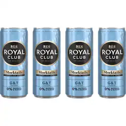 Albert Heijn Royal Club Gin Tonic 0% 4-pack aanbieding