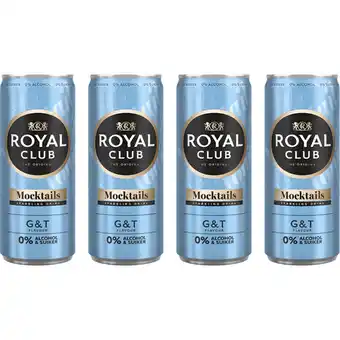 Albert Heijn Royal Club Gin Tonic 0% 4-pack aanbieding