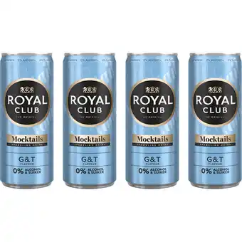 Albert Heijn Royal Club Gin Tonic 0% 4-pack aanbieding
