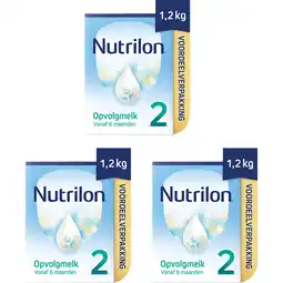Albert Heijn Nutrilon 2 opvolgmelk vvp 6m+ 3-pack aanbieding