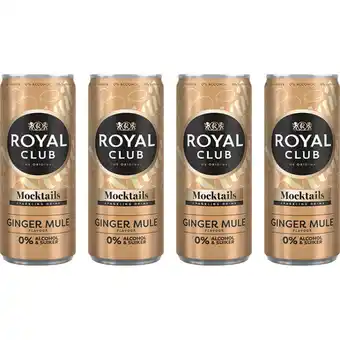 Albert Heijn Royal Club Ginger Mule 0% 4-pack aanbieding