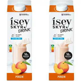 Albert Heijn Isey Skyr drink perzik 2-pack aanbieding
