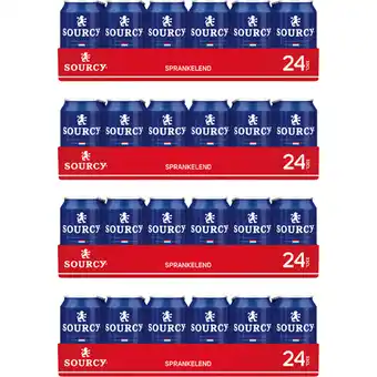 Albert Heijn Sourcy Mineraalwater met koolzuur 96-pack aanbieding