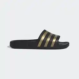 Foot Locker Adidas adilette Heren Slippers en Sandalen - Zwart - Maat: 40 2/3 - Mesh/Synthetisch - Foot Locker aanbieding