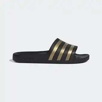Foot Locker Adidas adilette Heren Slippers en Sandalen - Zwart - Maat: 40 2/3 - Mesh/Synthetisch - Foot Locker aanbieding