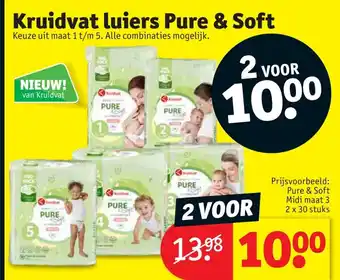 Kruidvat Luiers Pure & Soft aanbieding