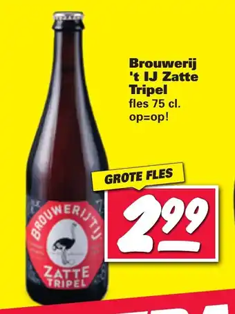 Nettorama Brouwerij 't IJ Zatte Tripel 750ml aanbieding