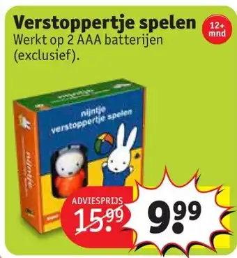 Kruidvat Verstoppertje spelen aanbieding