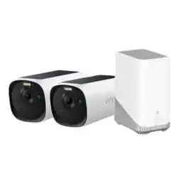 MediaMarkt Eufy Cam E40 2-cam Kit (homebase 3) Slimme Buitencamera Wit aanbieding