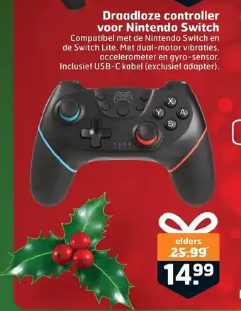 Trekpleister Nintendo SWITCH Dradloze controller aanbieding