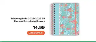 The Read Shop Schoolagenda 2025-2026 B5 Planner Pastel miniflowers aanbieding