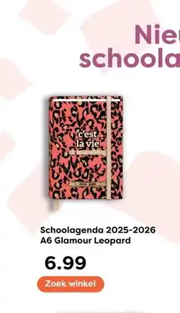 The Read Shop Schoolagenda 2025-2026 A6 Glamour Leopard aanbieding