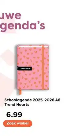 The Read Shop Schoolagende 2025-2026 A6 Trend Hearts aanbieding
