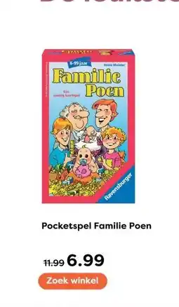 The Read Shop Pocketspel Familie Poen aanbieding
