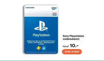 The Read Shop Sony Playstation cadeaukaart aanbieding