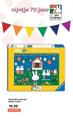 The Read Shop Puzzel Ravensburger nijntje 70 jaar! aanbieding