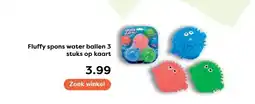 The Read Shop Fluffy spons water ballen 3 stuks op kaart aanbieding