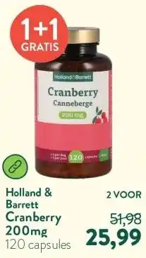 Holland & Barrett Cranberry 200mg aanbieding