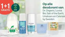 Holland & Barrett 1+1 GRATIS Op alle deodorant van Bio, Salt of the Earth, Urtekram en Celenes by Sweden aanbieding