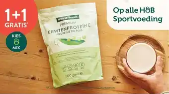 Holland & Barrett 1+1 GRATIS Op alle H&B Sportvoeding aanbieding