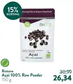 Holland & Barrett Açaí 100% Raw Poeder aanbieding