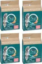Bol.com PURINA ONE Adult - Kattenbrokjes - Zalm & Volkoren Granen - 4 x 3 kg aanbieding