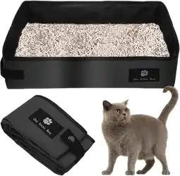 Amazon SPORWAY Opvouwbare kattenbak: draagbaar en waterdicht, reizen, thuis en buiten, 45 x 35 x 12,5 cm aanbieding