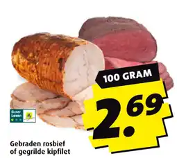 Boni Gebraden rosbief of gegrilde kipfilet aanbieding