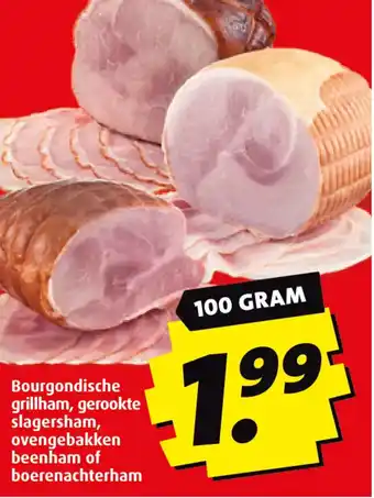 Boni Bourgondische grillham, gerookte slagersham, ovengebakken beenham of boerenachterham aanbieding