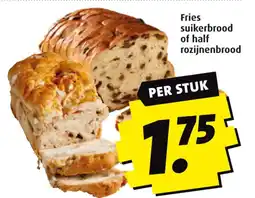 Boni Fries suikerbrood of half rozijnenbrood aanbieding