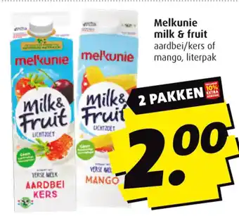 Boni Melkunie milk & fruit aanbieding