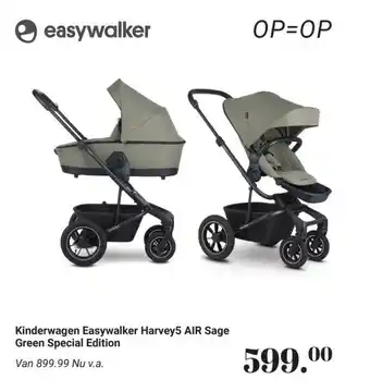 Van Asten BabySuperstore Kinderwagen Easywalker Harvey5 AIR Sage aanbieding