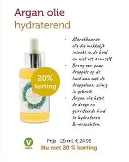 De Rode Pilaren Argan olie hydraterend aanbieding