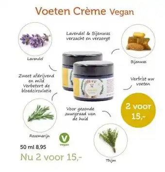 De Rode Pilaren Voeten Crème Vegan aanbieding