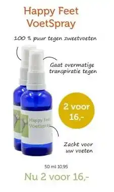 De Rode Pilaren Happy Feet VoetSpray aanbieding