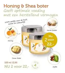 De Rode Pilaren Honing & Shea boter aanbieding